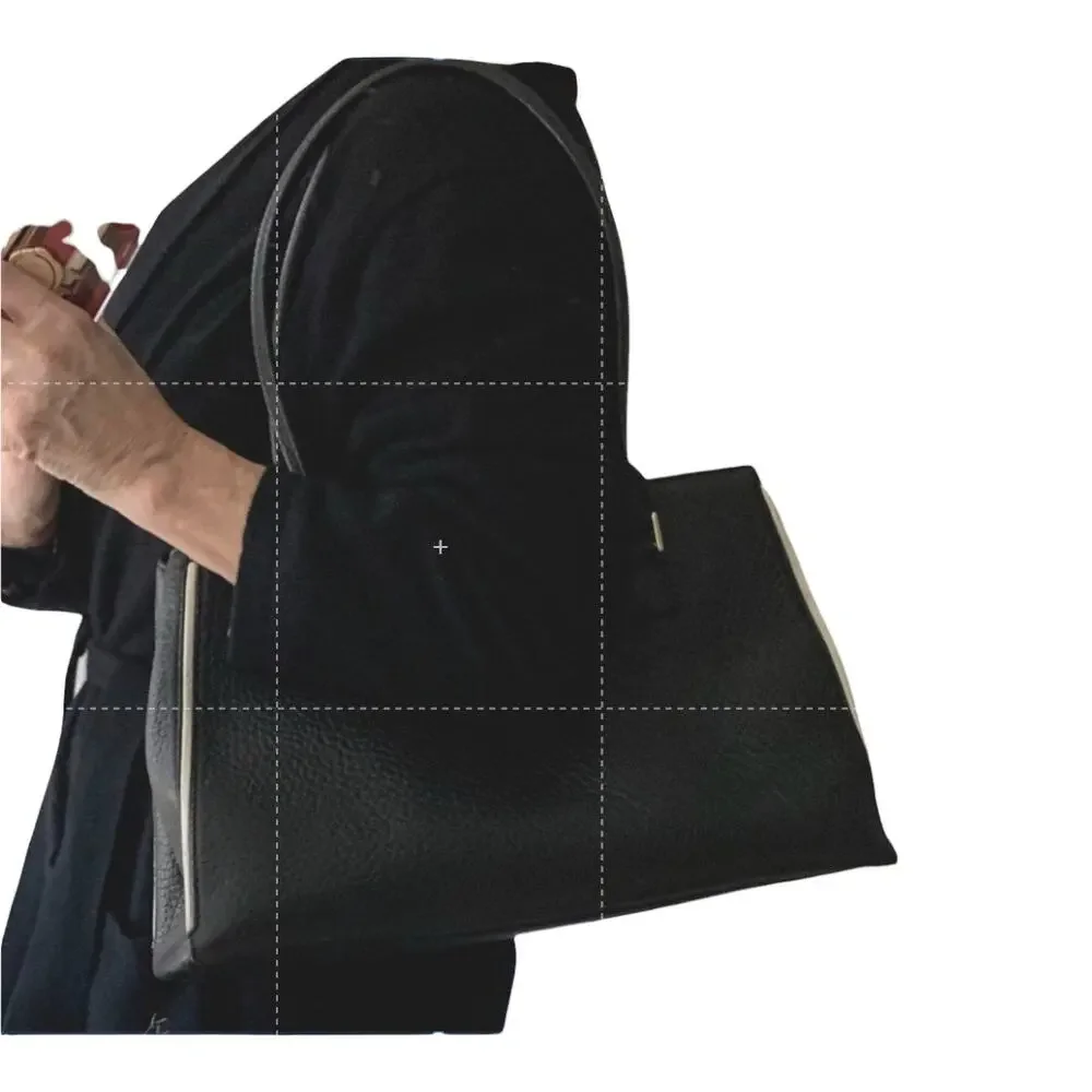 EUC KATE SPADE Prospect Place Phila Tote in Black W/ White Piping